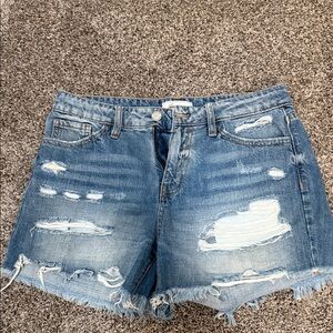 KanCan Ripped Blue Jean Shorts